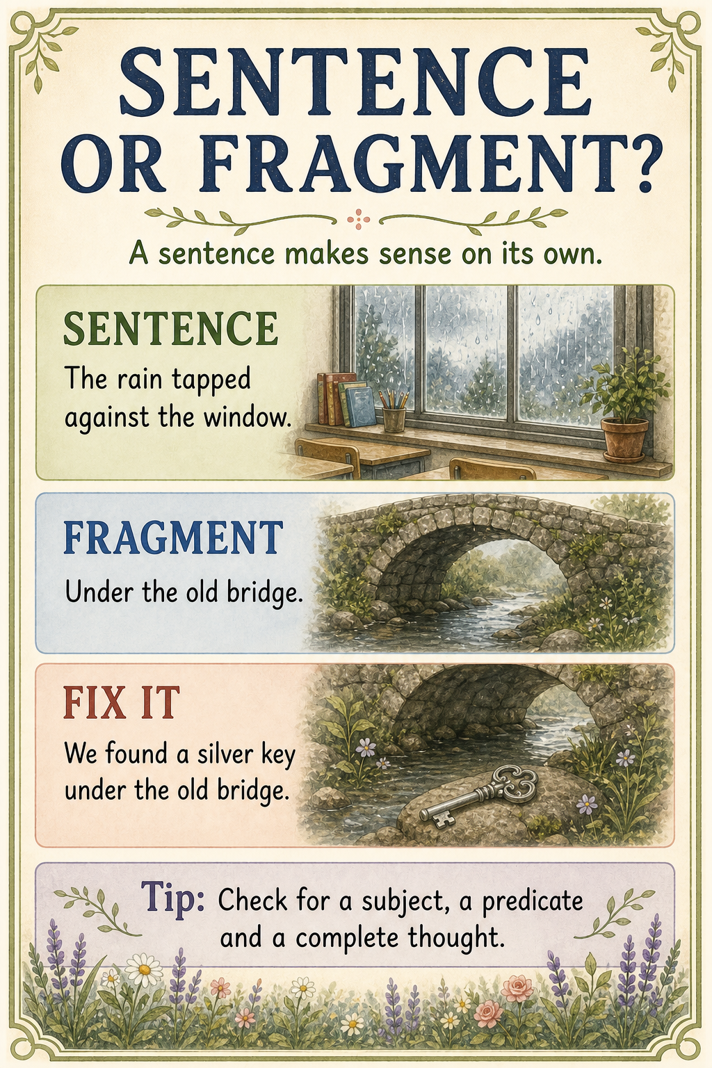 Sentences and Fragments